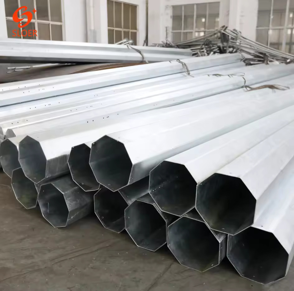 Octagonal Steel Pole 6m